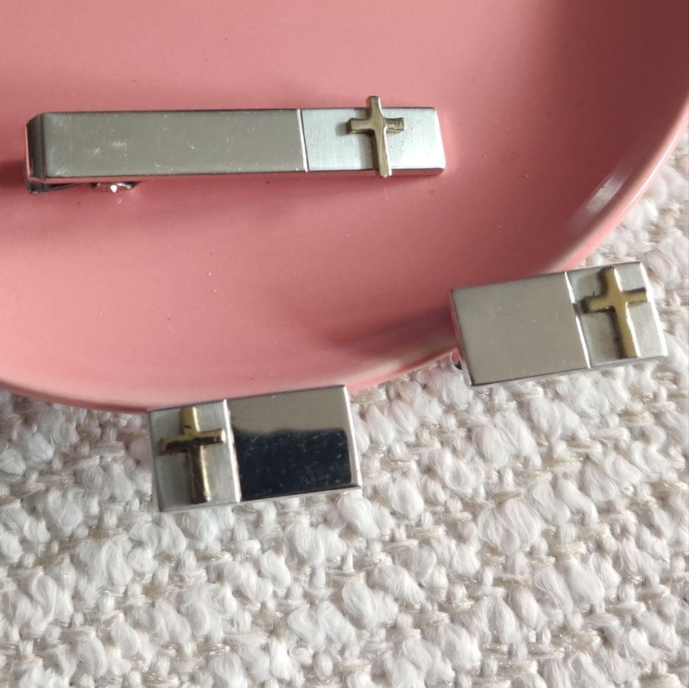 Vintage Anson Cross Clufflinks and Tie Clip set